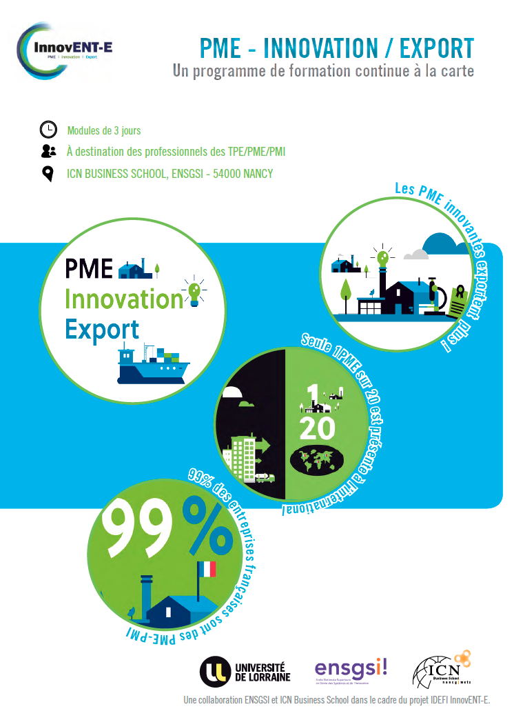 Plaquette formation PME - Innovation/Export