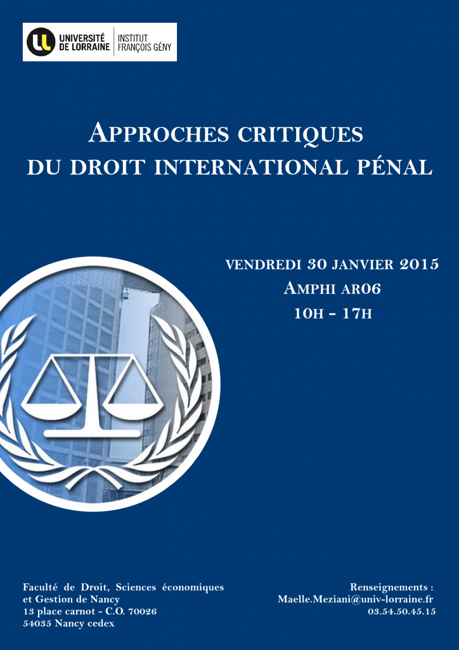 Approches critiques du droit international pénal | Factuel | le site d ...