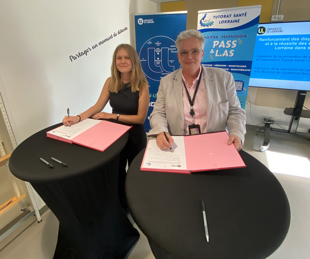 Signature convention Tutorat Santé Lorraine