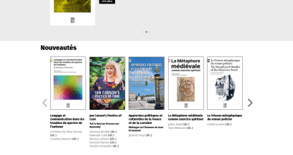 Page d'accueil du site web des Édul présentant leurs dernières publications