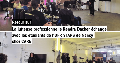 La lutteuse professionnelle Kendra Dacher échange avec les étudiants de l’UFR STAPS de Nancy  chez CARE