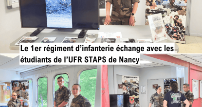 Le 1er régiment d’infanterie échange avec les étudiants de l’UFR STAPS de Nancy