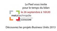 Le Peel vous invite pour le temps du bilan, le 26 septembre à 16h30, Cescom de Metz Technopôle.