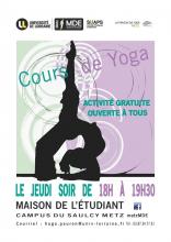 Affiche des cours de Yoga