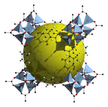 Exemple de MOF: Zn4O13C24H12 (MOF-5)