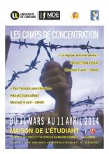 affiche Exposition LES CAMPS DE CONCENTRATION