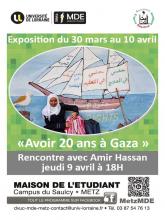 Exposition/Rencontre "Avoir 20 ans à Gaza"