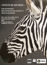 Affiche de l'exposition "Effets de matière"