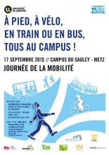 Affiche de la journée de la mobilité sur le campus du Saulcy