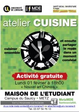 affiche atelier cuisine du 1er février