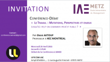 Conférence-débat : "Le Travail : Mutations, Perspectives et Enjeux"