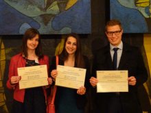 Auréline Delhumeau, Manon Granjean et Valentin Groc, élèves-ingénieurs de l'ENSGSI