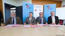 Signature de la convention EnerBB entre la Communauté d’Agglomération Portes de France - Thionville, l’IUT de Thionville-Yutz (Université de Lorraine), Veolia et l’ADEME