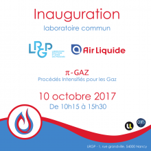 Flyer inauguration laboratoire commun LRGP - Air Liquide