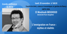 confrence sur l'immigration par el Mouhoub Mouhoud 
