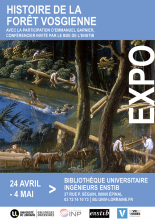 Affiche de l'expo Histoire de la forêt vosgienne - ENSTIB