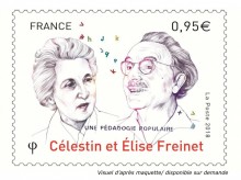 Timbre Poste Elise et Célestin Freinet