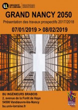 Affiche de l'exposition "Grand Nancy 2050" - BU Brabois