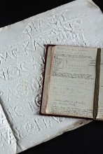 Estampage et carnet de notes de l'archéologue Paul Perdrizet