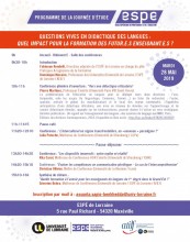 journée d'études, didactique des langues, espé de lorraine, laboratoire ATILF CNRS-UL