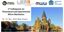 1st Colloquium on Theoretical and Experimental Micro-Mechanics
