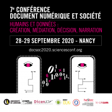 Visuel de la 7e conférence Document numérique & Société