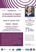 Affiche de la conférence de Laure Saint-Raymond