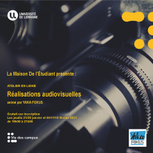 [En ligne] Atelier réalisations audiovisuelles