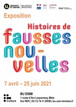 Affiche de l'exposition : "Fausses Nouvelles"