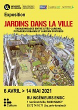 Affiche de l'exposition : "Jardins dans la ville"