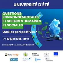 Affiche de l'université d'été Questions environnementales et sciences humaines et sociales