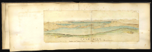 Emile Burnouf, voyage en Grèce (1848-1849). Recueil d'aquarelles. Baie de Salamine