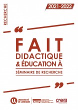 affiche cycle de conférences "fait didactique et éducation à" INSPÉ de Lorraine