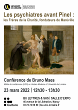 [Conférence] Histoire de la psychiatrie à la BU Lettres & SHS