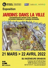 Affiche de l'expo : "Jardins dans la ville"