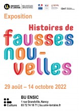 Affiche de l'expo : "Fausses Nouvelles"