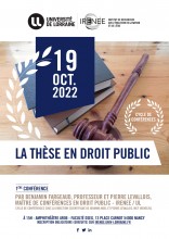 La thèse en droit public - 1ère rencontre