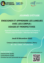 Enseigner et apprendre avec les corpus : usages et perspectives