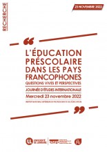 visuel programme L’éducation préscolaire dans les pays francophones : questions vives et perspectives 