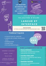 4e Journée d’étude Master Sciences du Langage «Langue et interface»