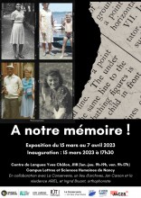 Poster exposition "A notre mémoire !"