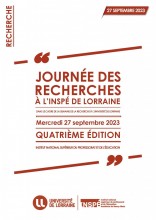 Affiche de la journée des recherches de l'INSPE de Lorraine