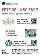 "Fête de la Science" à la BU Sciences et Techniques