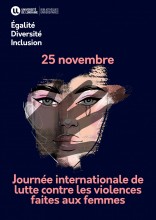 Affiche 25 novembre : Journée internationale de lutte contre les violences faites aux femmes