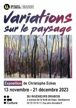 Affiche de l'exposition "Variations sur le paysage"