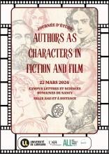 Visuel de la journée d'étude "Authors as Characters in Fiction and Film"