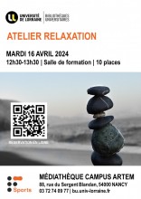 [Atelier nomade] "Relaxation" à la Médiathèque du campus Artem