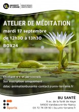 [Atelier] "Méditation" à la BU Santé