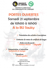 Journée Portes ouvertes : Institut Confucius de l'UL