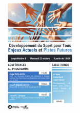 UFR STAPS Nancy - Développement du Sport pour Tous : Enjeux Actuels et Pistes Futures - 23 octobre